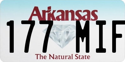 AR license plate 177MIF