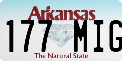 AR license plate 177MIG