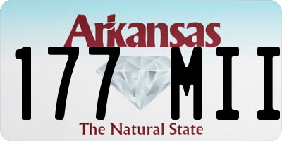AR license plate 177MII