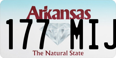 AR license plate 177MIJ