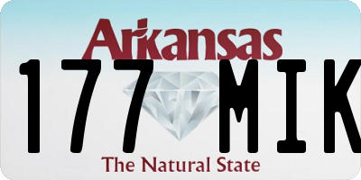 AR license plate 177MIK