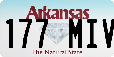 AR license plate 177MIV
