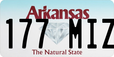 AR license plate 177MIZ
