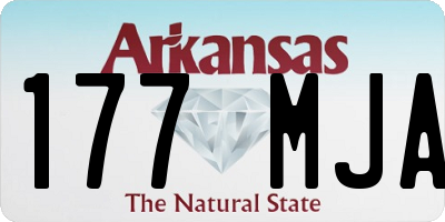 AR license plate 177MJA