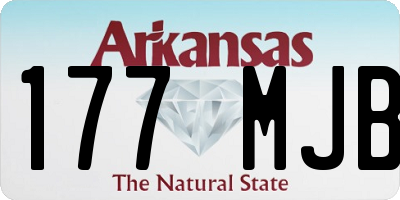 AR license plate 177MJB