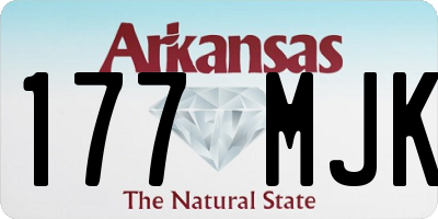 AR license plate 177MJK