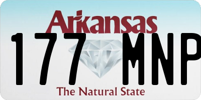 AR license plate 177MNP