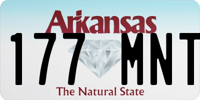 AR license plate 177MNT