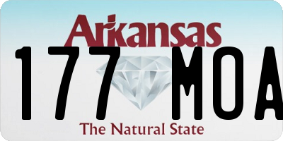 AR license plate 177MOA