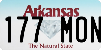 AR license plate 177MON