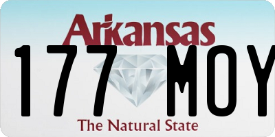 AR license plate 177MOY