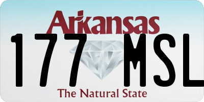AR license plate 177MSL