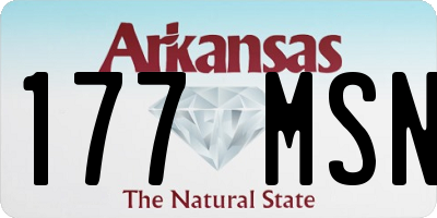 AR license plate 177MSN