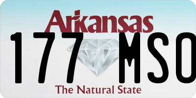 AR license plate 177MSO