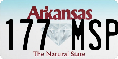 AR license plate 177MSP