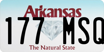 AR license plate 177MSQ