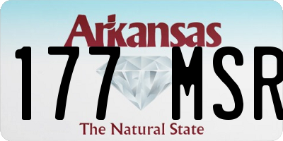 AR license plate 177MSR