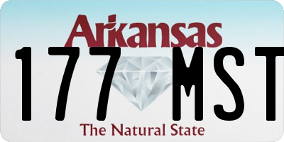 AR license plate 177MST