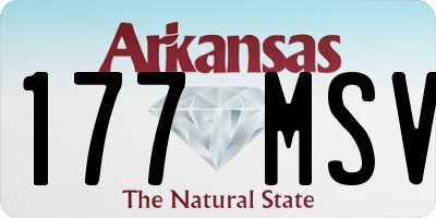AR license plate 177MSV