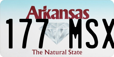 AR license plate 177MSX