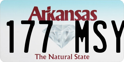 AR license plate 177MSY
