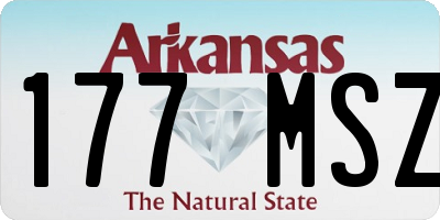 AR license plate 177MSZ