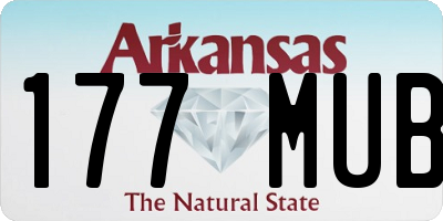 AR license plate 177MUB