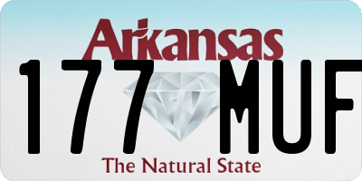 AR license plate 177MUF