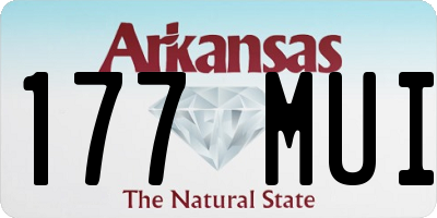 AR license plate 177MUI