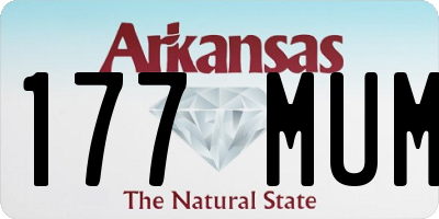 AR license plate 177MUM