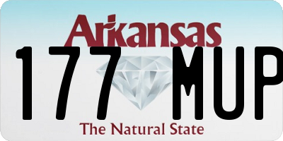 AR license plate 177MUP