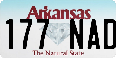 AR license plate 177NAD