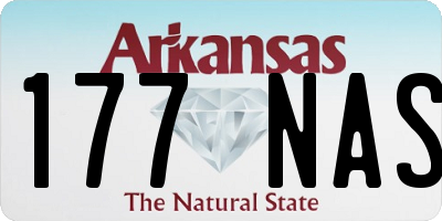 AR license plate 177NAS
