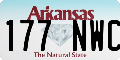 AR license plate 177NWC