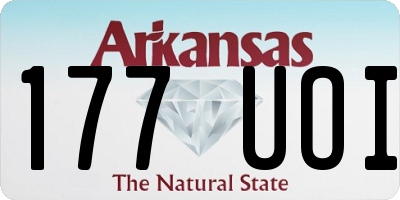 AR license plate 177UOI