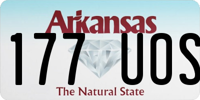 AR license plate 177UOS
