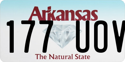 AR license plate 177UOV
