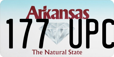 AR license plate 177UPC