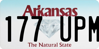 AR license plate 177UPM