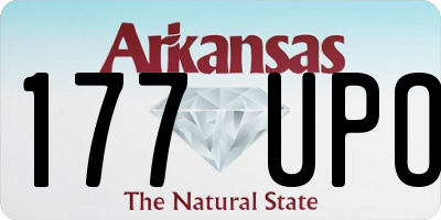 AR license plate 177UPO