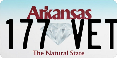 AR license plate 177VET