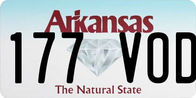 AR license plate 177VOD