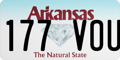 AR license plate 177VOU
