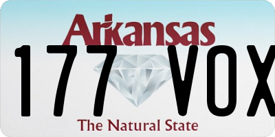 AR license plate 177VOX