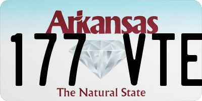 AR license plate 177VTE