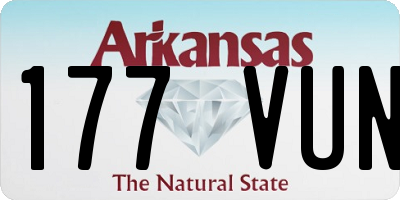 AR license plate 177VUN