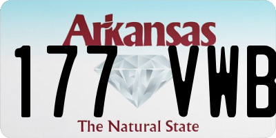 AR license plate 177VWB