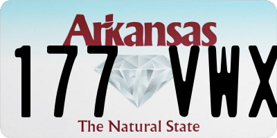 AR license plate 177VWX