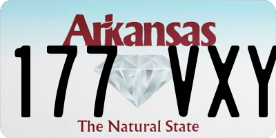 AR license plate 177VXY