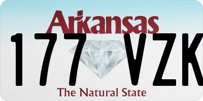 AR license plate 177VZK